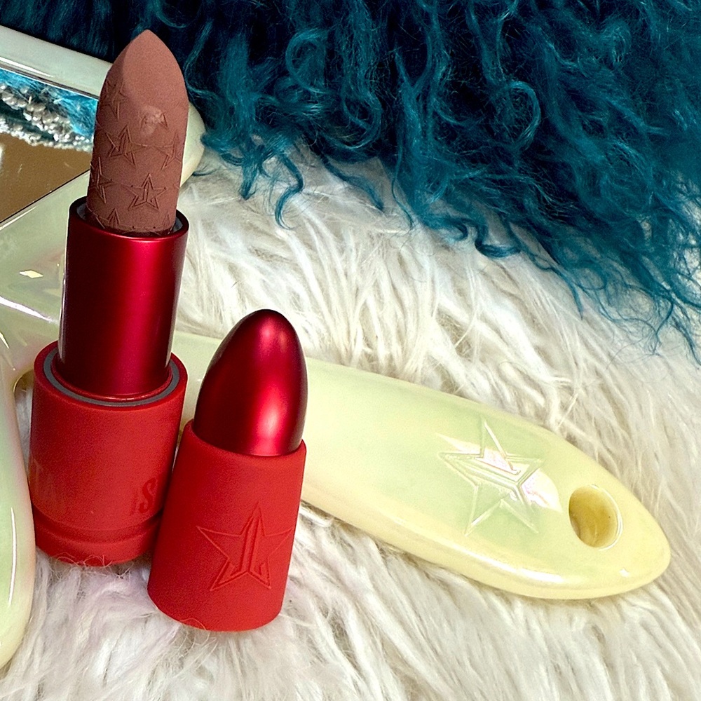Jeffree Star Pearlescent Star Mirror & 2 Velvet Trap Lipsticks shade Mouse Trap - Picture 4 of 8